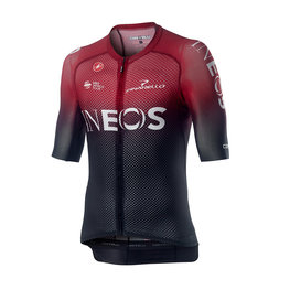 CASTELLI Kolesarski dres s kratkimi rokavi - TEAM INEOS 2019 - črna/rdeča