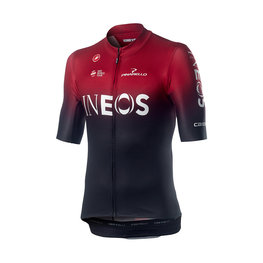 CASTELLI Kolesarski dres s kratkimi rokavi - TEAM INEOS 2019 - črna/rdeča