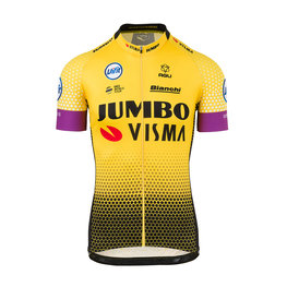 AGU Kolesarski dres s kratkimi rokavi - JUMBO-VISMA 2019 - črna/rumena