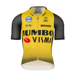 AGU Kolesarski dres s kratkimi rokavi - JUMBO-VISMA 2019 - rumena/črna