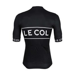 LE COL Kolesarski dres s kratkimi rokavi - SPORT LOGO - črna/bela