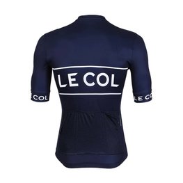 LE COL Kolesarski dres s kratkimi rokavi - SPORT LOGO - bela/modra