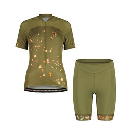 MALOJA Kolesarski dres kratek rokav in kratke hlače - TRECIMEM. - zelena