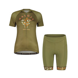 MALOJA Kolesarski dres kratek rokav in kratke hlače - GANESM. - zelena