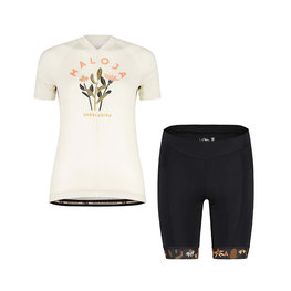MALOJA Kolesarski dres kratek rokav in kratke hlače - GANESM. - črna