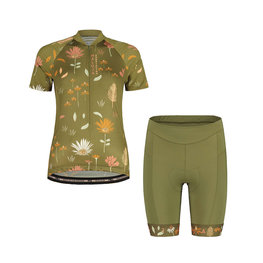 MALOJA Kolesarski dres kratek rokav in kratke hlače - GANESM. - zelena