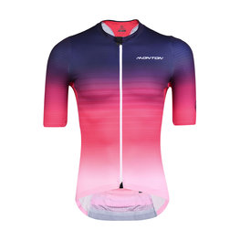 MONTON Kolesarski dres s kratkimi rokavi - SAIUN - črna/rdeča