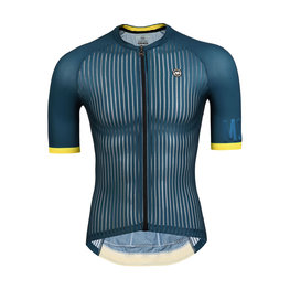 MONTON Kolesarski dres s kratkimi rokavi - QUEST - zelena/oranžna