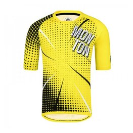 MONTON Kolesarski dres s kratkimi rokavi - BOOM MTB - rumena