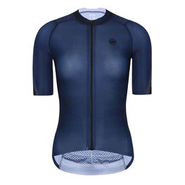 MONTON Kolesarski dres s kratkimi rokavi - PRO CARBONFIBER LADY - modra