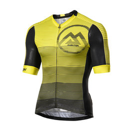 MONTON Kolesarski dres s kratkimi rokavi - GRADIANT FUN - rumena/črna