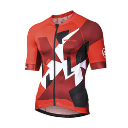 MONTON Kolesarski dres s kratkimi rokavi - CINDER - črna/rdeča/bela