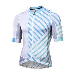 MONTON Kolesarski dres s kratkimi rokavi - TRAFICCO - bela/modra