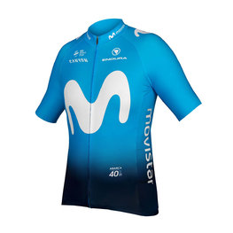 Kolesarski dres s kratkimi rokavi - MOVISTAR 2019 - modra/svetlo modra/bela