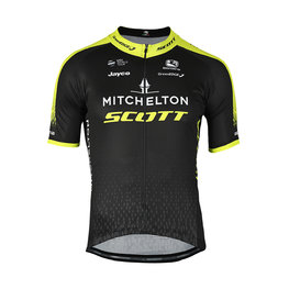 GIORDANA Kolesarski dres s kratkimi rokavi - MITCHELTON-SCOTT '20 - črna/rumena
