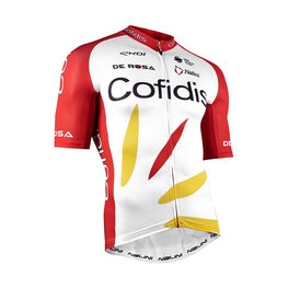 NALINI Kolesarski dres s kratkimi rokavi - COFIDIS 2021 - bela/rdeča