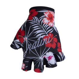 NALINI Kolesarske rokavice s kratkimi prsti - AIS LADY CIMA - rdeča/črna