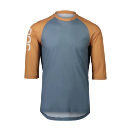 POC Kolesarski dres s kratkimi rokavi - MTB PURE 3/4 - oranžna/modra