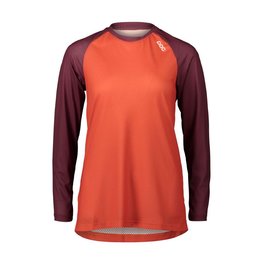 POC Kolesarski dres z dolgimi rokavi poletni - MTB PURE LADY - bordo/oranžna