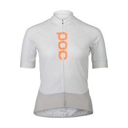 POC Kolesarski dres s kratkimi rokavi - ESSENTIAL ROAD LADY - bela/siva