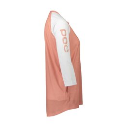 POC Kolesarski dres s kratkimi rokavi - MTB PURE 3/4 LADY - bela/rožnata