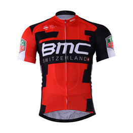 Kolesarski dres s kratkimi rokavi - BMC 2017 - rdeča/črna