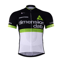 BONAVELO Kolesarski dres s kratkimi rokavi - DIMENSION DATA 2017 - črna/zelena/bela