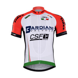 Kolesarski dres s kratkimi rokavi - BARDIANI 2017 - zelena/rožnata/bela