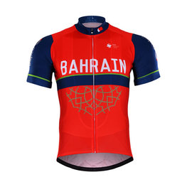 BONAVELO Kolesarski dres s kratkimi rokavi - BAHRAIN MERIDA 2017 - rdeča/modra