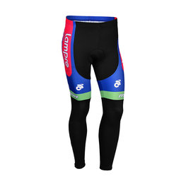 Kolesarske dolge hlače brez naramnic - LAMPRE 2013 WINTER - modra/rožnata/črna