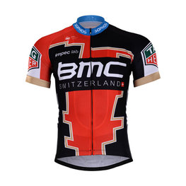 Kolesarski dres s kratkimi rokavi - BMC 2018 - rdeča/črna