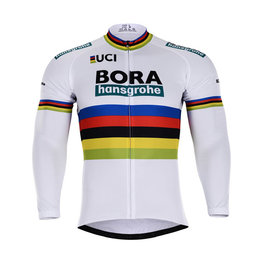 Kolesarski dres z dolgimi rokavi poletni - BORA UCI 2018 SUMMER - bela/večbarvno