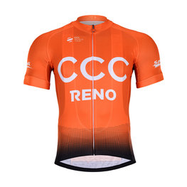 BONAVELO Kolesarski dres s kratkimi rokavi - CCC 2019 KIDS - oranžna