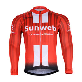 BONAVELO Kolesarski dres z dolgimi rokavi poletni - SUNWEB 2019 SUMMER - rdeča
