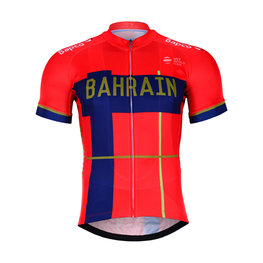 BONAVELO Kolesarski dres s kratkimi rokavi - BAHRAIN MERIDA 2019 - modra/rdeča