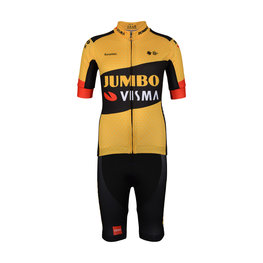 BONAVELO Kolesarski dres kratek rokav in kratke hlače - JUMBO-VISMA '20 KIDS - rumena/črna