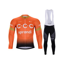 BONAVELO Kolesarski zimski set - CCC 2020 WINTER - oranžna/črna