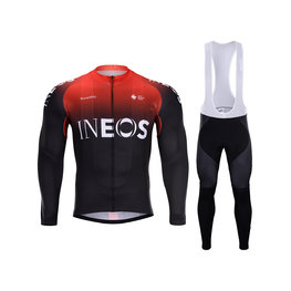 BONAVELO Kolesarski zimski set - INEOS 2020 WINTER - rdeča/črna