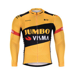 BONAVELO Kolesarski dres z dolgimi rokavi poletni - JUMBO-VISMA 2020 SMR - črna/rumena