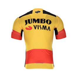 BONAVELO Kolesarski dres s kratkimi rokavi - JUMBO-VISMA 2020 - rumena/črna
