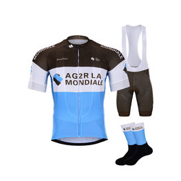 BONAVELO Kolesarski mega set - AG2R 2020 - bela/modra/rjava
