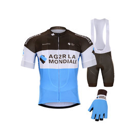 BONAVELO Kolesarski mega set - AG2R 2020 - bela/modra/rjava