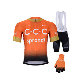 BONAVELO Kolesarski mega set - CCC 2020 - črna/oranžna
