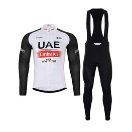 BONAVELO Kolesarski zimski set - UAE 2024 WINTER - črna/bela/rdeča