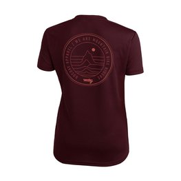 ROCDAY Kolesarski dres s kratkimi rokavi - WOODY LADY - bordo