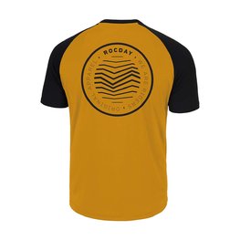 ROCDAY Kolesarski dres s kratkimi rokavi - GRAVEL - rumena/črna