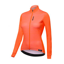SANTINI Kolesarski dres z dolgimi rokavi zimski - SCIA LADY WINTER - oranžna