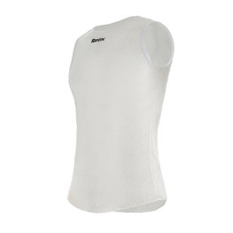 SANTINI Kolesarska  majica s kratkimi rokavi - ALPHA - bela