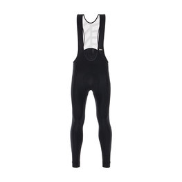 SANTINI Kolesarske dolge hlače z naramnicami - SVOLTA WINTER - črna/bela