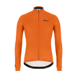 SANTINI Kolesarski dres z dolgimi rokavi zimski - COLORE WINTER - oranžna